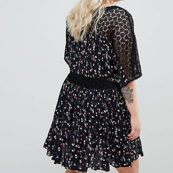 ASOS floral lace dress size 16 - Picture 6 of 10